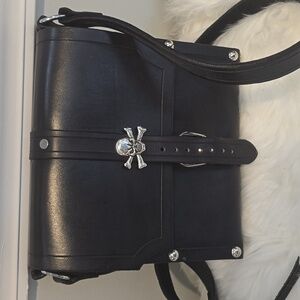 Pirate themed leather crossbody